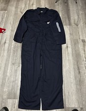 VTG 00s NEW Carhartt Navy Blue Fire Resistant Jumpsuit Overalls Size 48