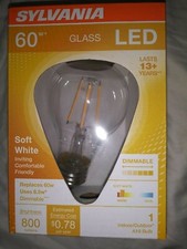Sylvania 60w Led Light Bulbs A19 Soft White Dimmable Edison 60 watt