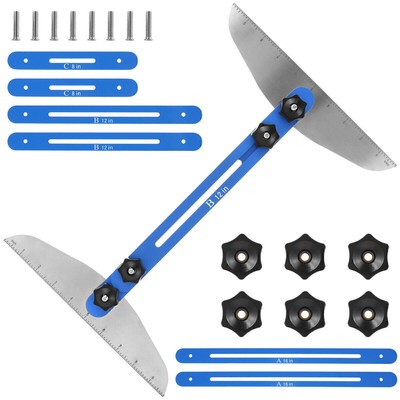 Stair Tread Template Scribe Tool Cutting Measuring Adjustable Shelf Gauge Board
