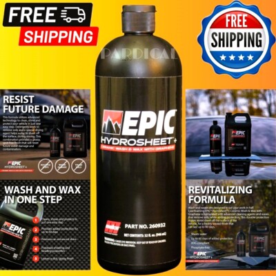 Malco Epic Hydrosheet, Ceramic Wash and Wax with Graphene/Clean, Shine, 32 Oz