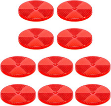 10 Pack Front round Reflector for Driveway Fence Gate Posts Trailers Safety Auto