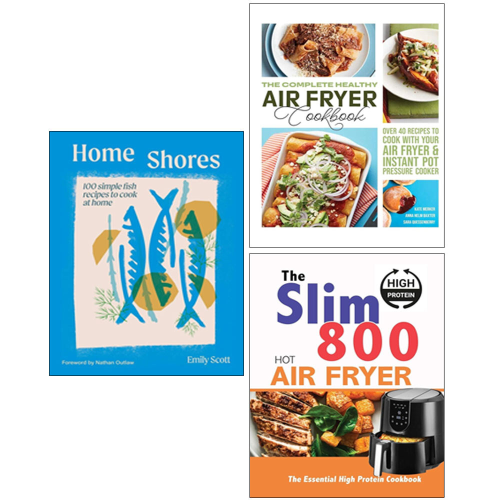 Complete Healthy Air Fryer,Home Shores HB, Slim 800 Hot Air Fryer 3 Books Set