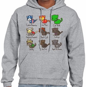 damen hoodie avengers America Comic Cat Iron Man Avengers Captain Marvel Ladies