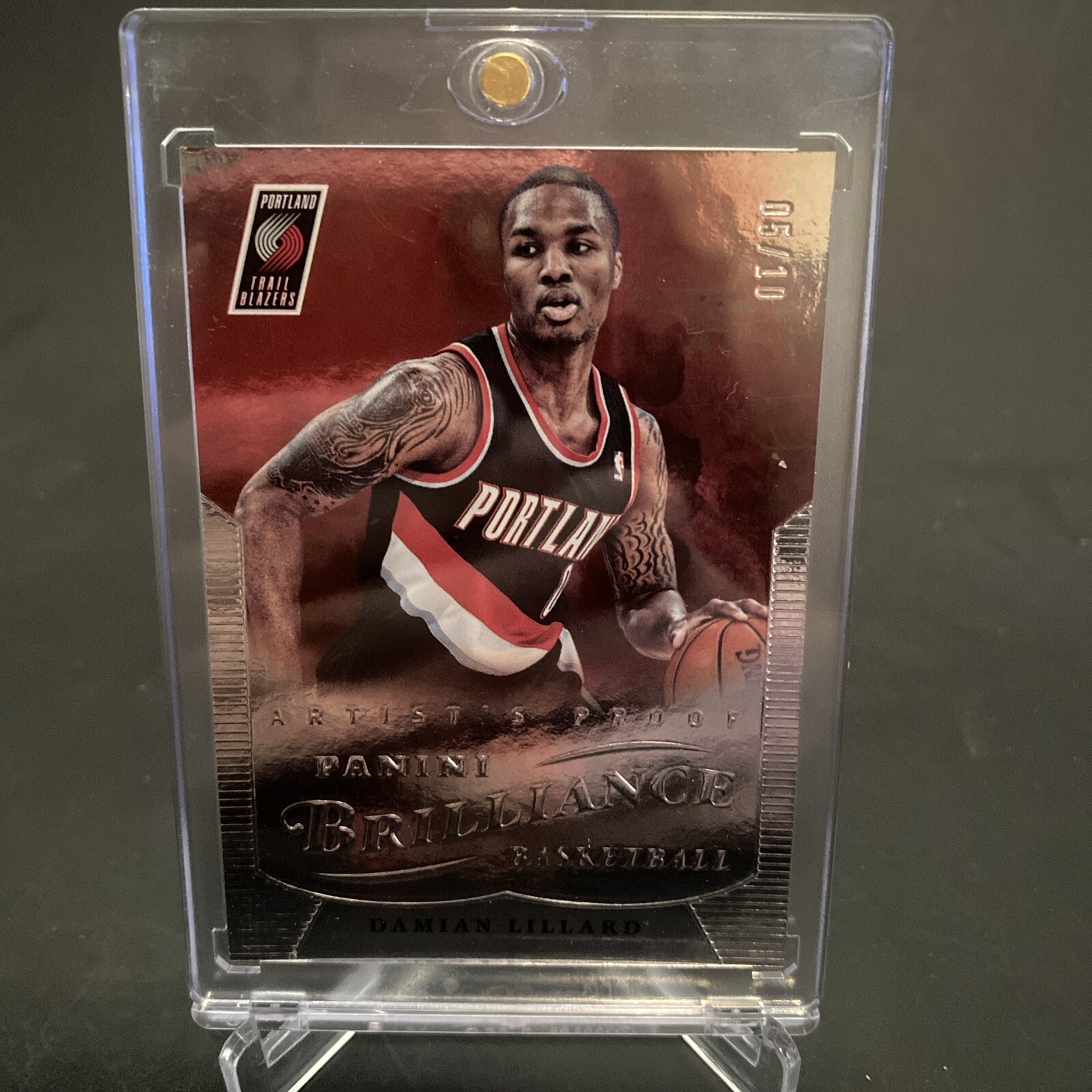 2012 Brilliance Damian Lillard Artist Proof /10 No.283 Blazers