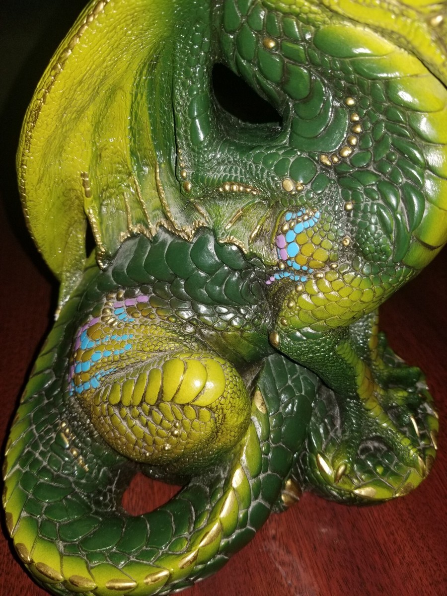 Windstone Editions Rare 1986 PEÑA Green Male Dragon Retired Windstone Editions Rare 1986 PEÑA Green Male Dragon Retired