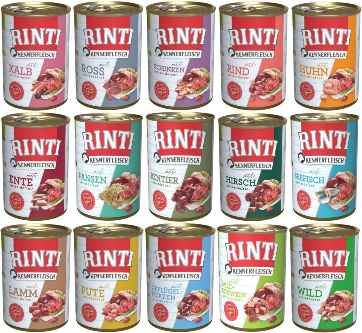 Rinti Hundefutter | Nassfutter Mix | 12x 800g | mind. 6 verschiedene Sorten  | eBay.de