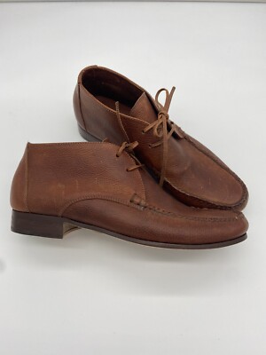 Cole Haan Chukka Moccasin Driver Sole Boots Brown Suede 13 Lace Up Shoes New! Cole Haan Hawthorne Leather Chukka Boot 13 M British  main image 4