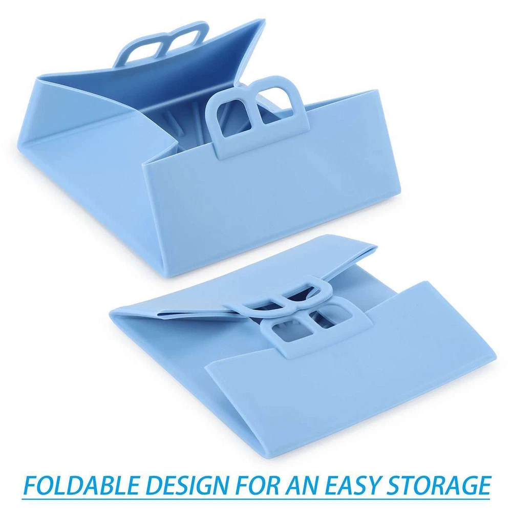 Air Fryer Silicone Pot Basket Non-Stick Safe Oven Square Baking Tray Foldable