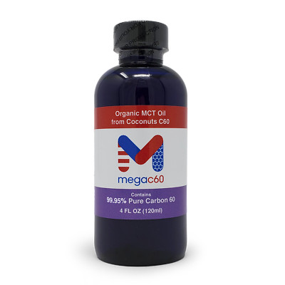 Carbon 60 High Purity 99.95% Carbon C60 in Organic MCT Coconut Oil 120ml