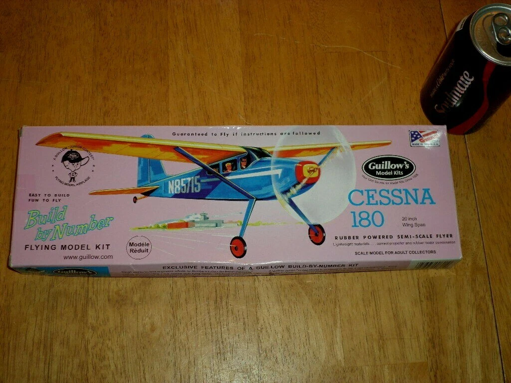 CESSNA 180 PLANE GUILLOW S BALSA WOOD FLYING MODEL KIT 20