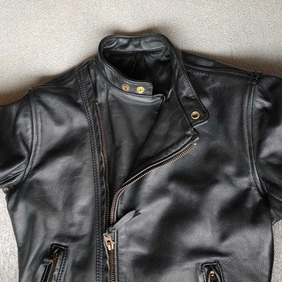 Used Langlitz Leathers Cascade Leather Jacket Mens Size 38XL Black 