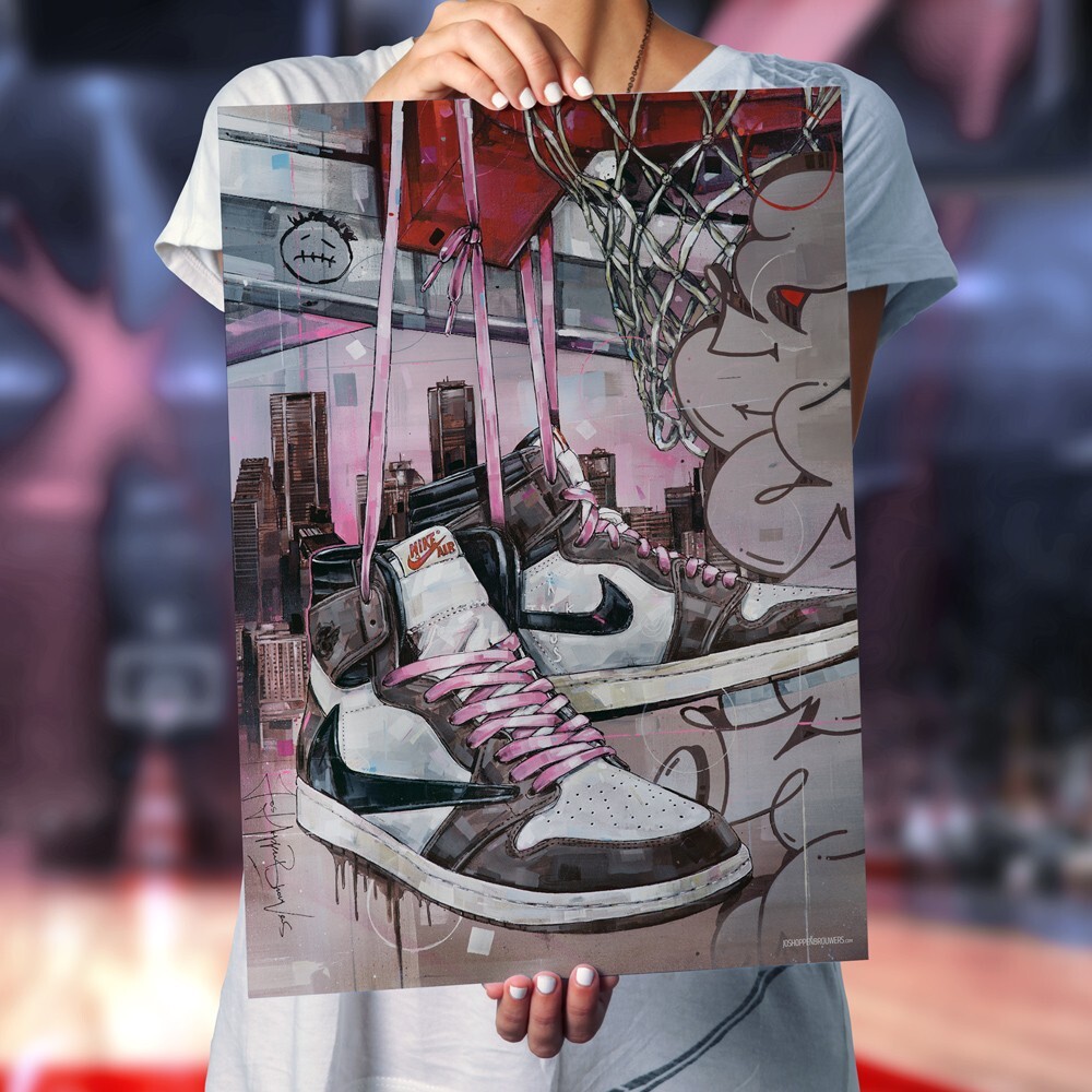 Nike air Jordan 1 'Black laces' poster (50x70cm / 19.68×27.56 inch