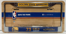 Golden State Warriors 73 THE GOLD STANDARD NBA Chrome License Plate Frame Cover