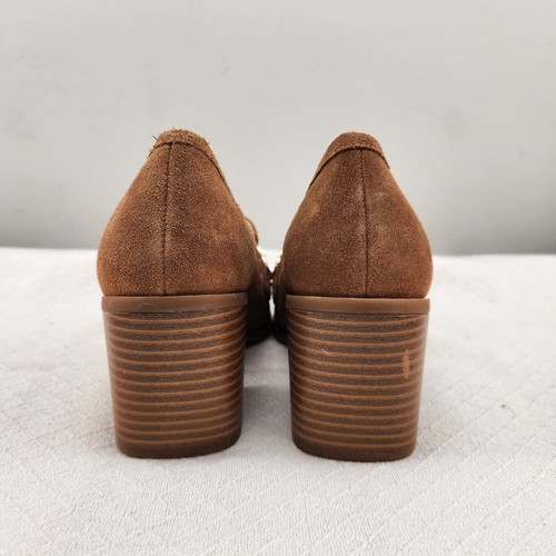 Alex Marie Women's Farin Loafer Pump Shoes Brown Leather Suede Size 7 M - 第 2/10 張圖片