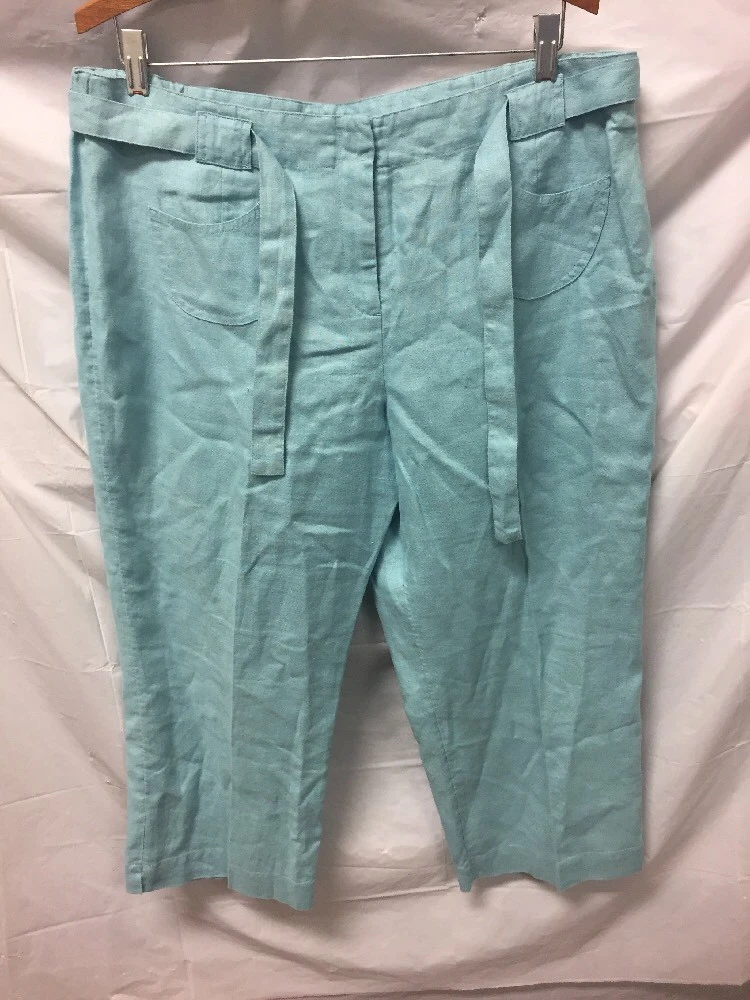 J Jill Light Blue Capri Pants Womens Sz 16P