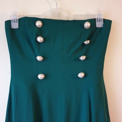 Vintage 80er Bellville Sassoon grün Säule Göttin Kleid Gr. 10 Lorcan Mullany Di