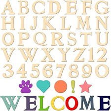 492 Pieces 1 Inch Wooden Alphabet Letters Unfinished Wood Numbers Small