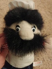 Vintage Showbiz Pizza Plush Pasqually Chef Chuck E. Cheese 10" Pizzaman Doll Toy