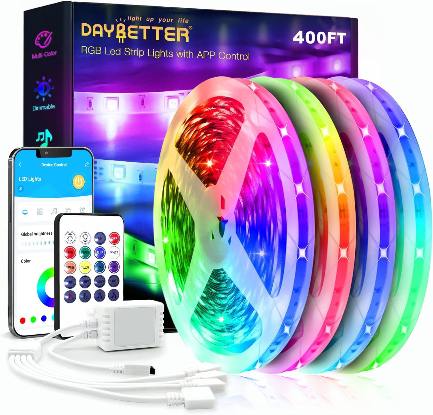 Led Strip Lights 400 Ft (4 Rolls of 100 Ft) Ultra Long Smart Light Strips with A-image