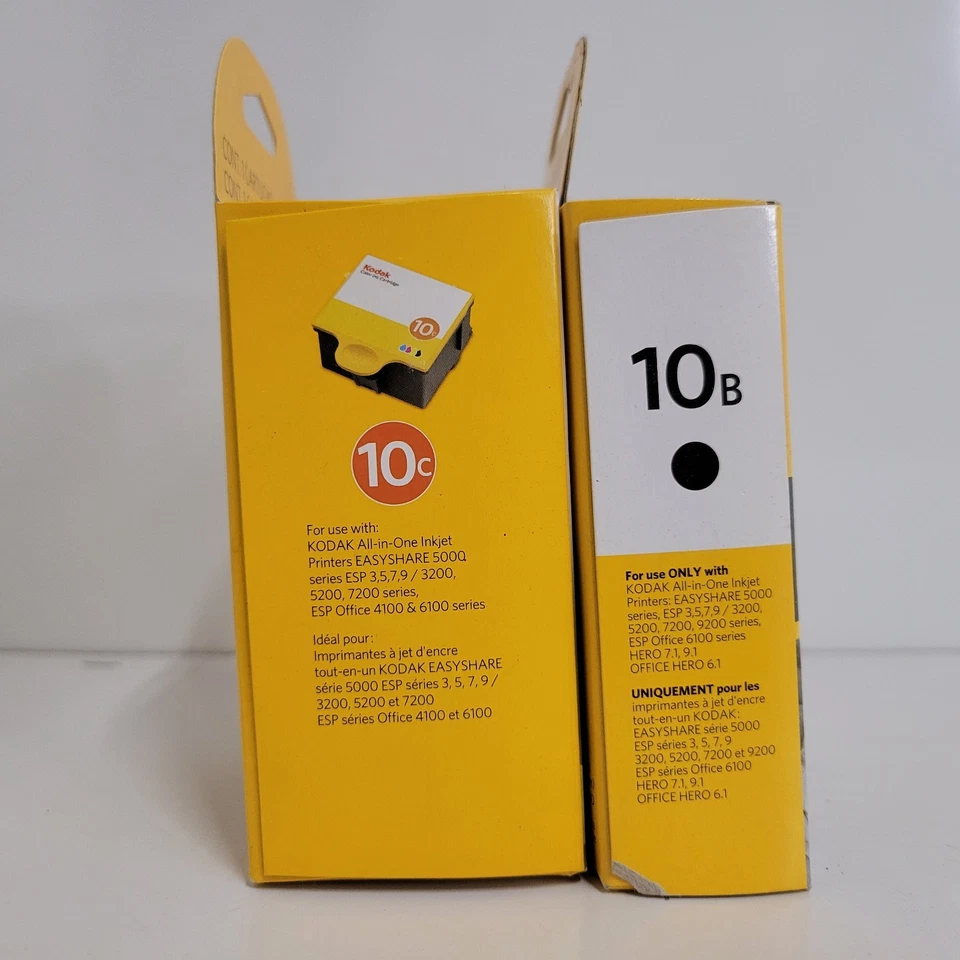 Kodak 10B Black & 10C Color Ink Cartridge Combo Sealed 4F9970 4K0039 - Image 3 of 4