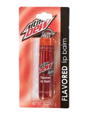 2010 Vintage Lotta Luv Mountain Dew Code Red Soda Flavored Lip Balm .15 Oz Rare!