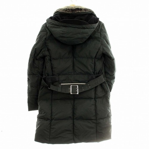 Piumino Pewtery PEUTEREY 47223030 pelliccia di pecora cappuccio cappotto XS blu navy G usato f9 - Foto 2 di 9