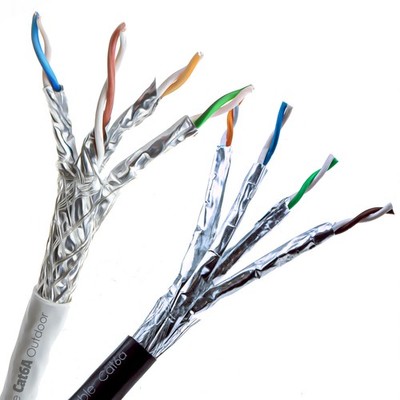 Externes abgeschirmtes CAT6A Außenbereich Bestattung Verwendung KUPFER Ethernet Kabel FTP Rolle Lot