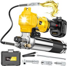Upgraded 12800PSI Cordless Grease Gun Compatible with Dewalt 20V Battery, High-P