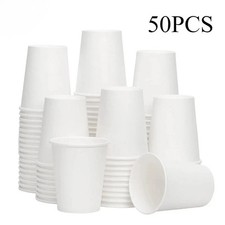 50PCS Disposable Small Paper Cups Mini Mouthwash Cups Coffee Shop Supplies