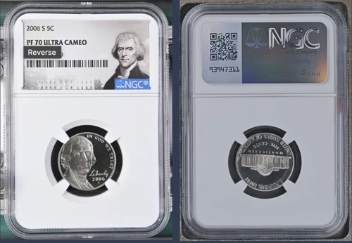 2006-S JEFFERSON NICKEL NGC PF70 ULTRA CAMEO - Portrait Label