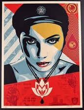 Shepard Fairey “Oil Lotus Woman” - Screen Print - Signed - Obey Giant