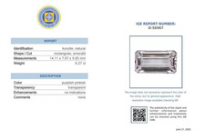 Rosa, Violetto Kunzite - 6.27 ct - Instituto Gemólogico Español (IGE)