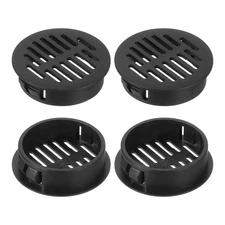 16Pcs Round Soffit Vents 1 Inch Black Plastic 35mm Soffit Vent Cover