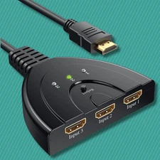 4K HDMI Switch 3 Port Splitter Cable Switcher HUB Adapter for HDTV PS4 Xbox PC