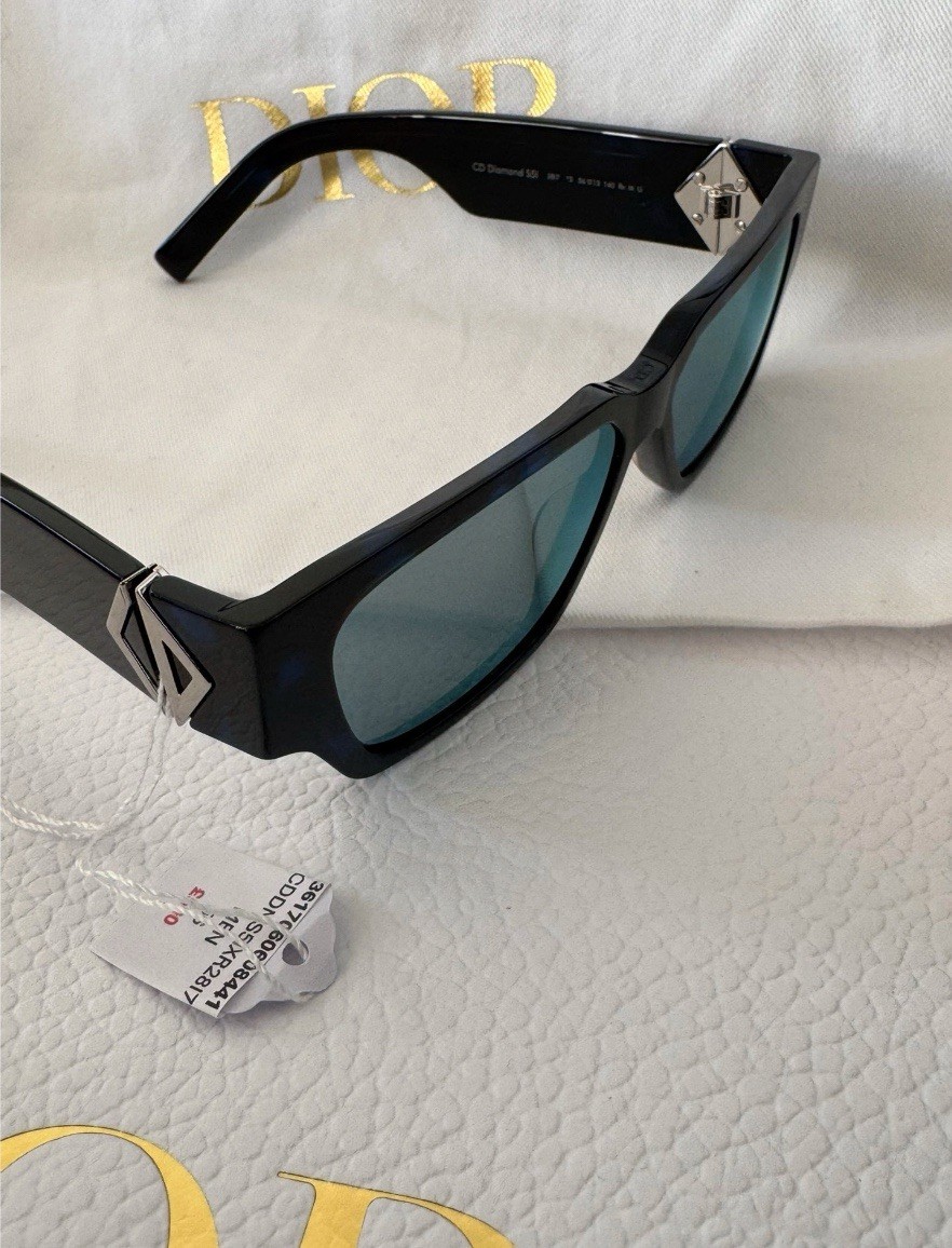 Dior CD Diamond S5I Rectangular Sunglasses Blue Tortoiseshell Frame - RRP £500 image 4