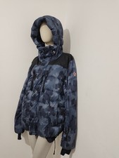 Moncler Grenoble Rodenberg down ski jacket in a blue camouflage print Size 6
