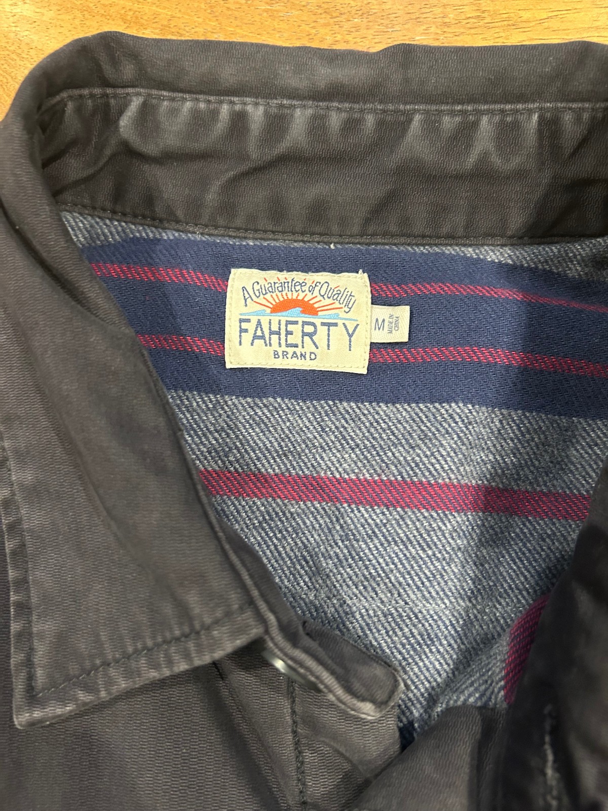 Mens Navy Faherty Lined Jacket Medium - image 4