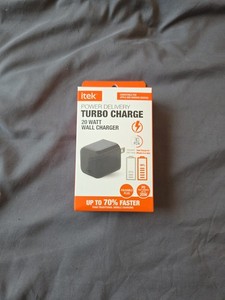 itek Power Delivery Turbo Charge 38W Wall Charger Black Fast Charge