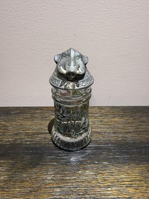 Invictus Maneo Armstrong mini Glass Beer Mug Stein With Pewter Metal Boars Head 
