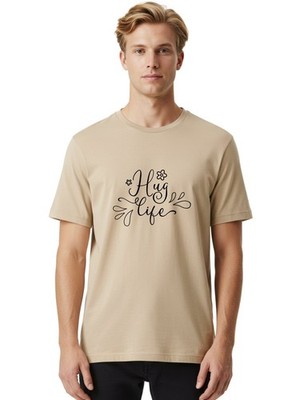 Hug-Life Mens Graphic Tee, 100% Cotton, Casual Summer Wear
