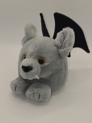 Vintage Swibco Puffkins 1994 Gray/Black Stuffed Animal Plush Toy