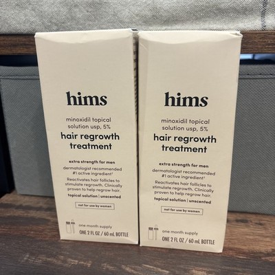 Two (2) Hims Hair Regrowth Treatment Extra Strength for Men topical solution-NIB