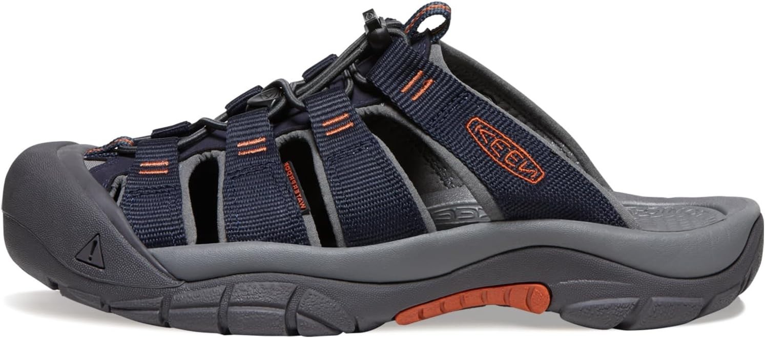 Nuovissimo sandalo KEEN uomo Newport punta chiusa slip on slide Bombay marrone US 7 5