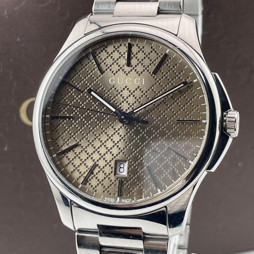 Working / Battery / Accessories Gucci G Timeless Guilloche Diamante Men's