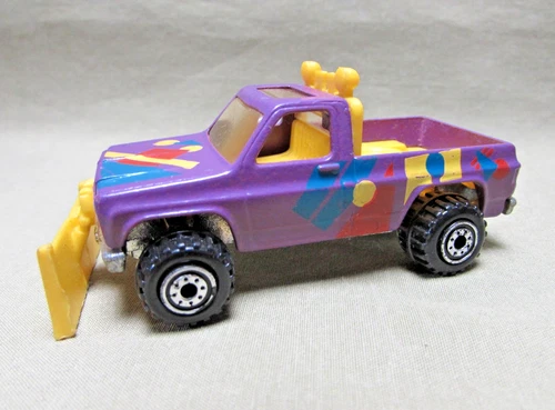 1979 SUPER SCRAPER Hot Wheels Mattel Vintage Die Cast Car Purple Snow Plow Truck