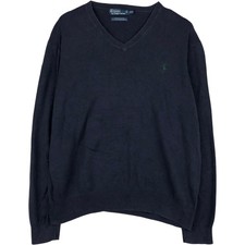 Used Ralph Lauren POLO by Ralph Lauren V-neck Pima cotton knit sweater men's...