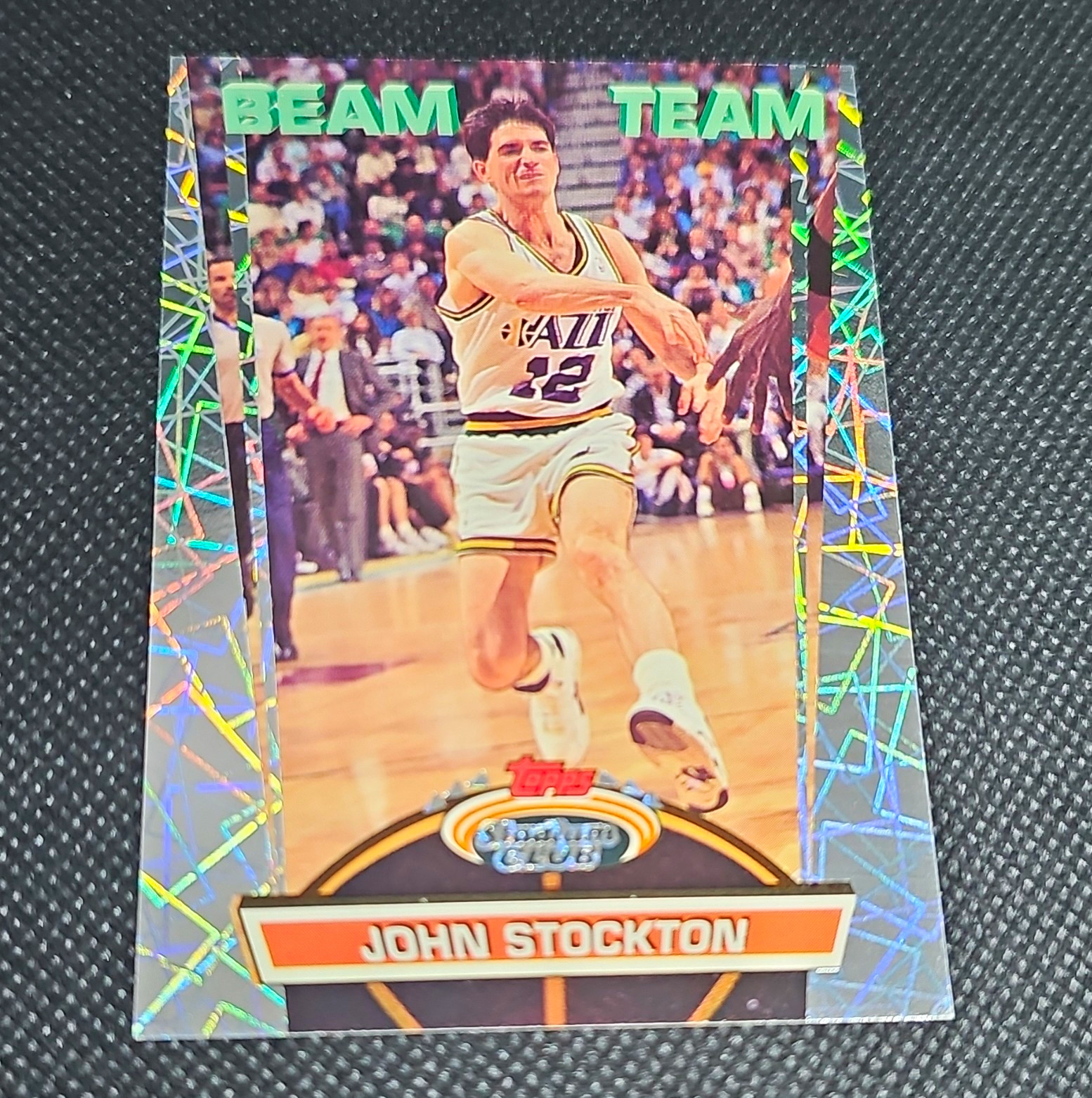 Topps 1992-93 Stadium Club Beam Team John Stockton #11 Utah Jazz Insert