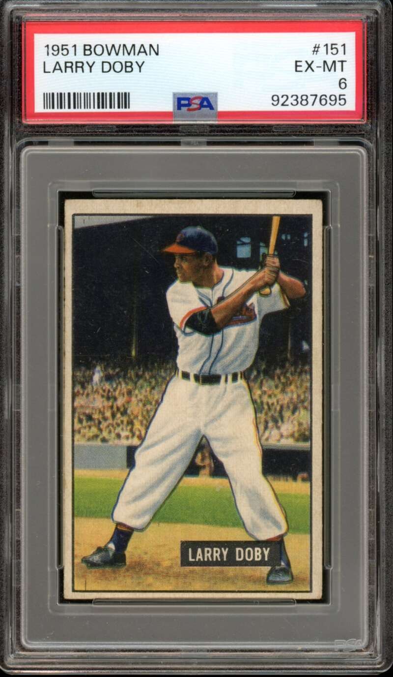 1951 Bowman #151 Larry Doby Indians HOF PSA 6 EX-MT