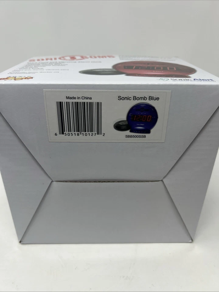 Sonic Alert Sonic Bomb SBB500ss вибрирующий будильник | бирюзовый - Бесплатная доставка - Изображение 4 из 4