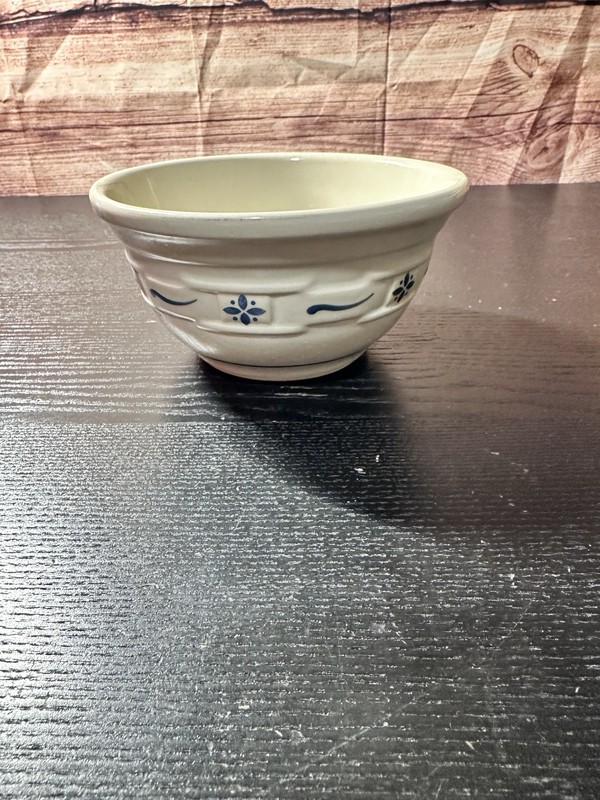 Longaberger Pottery Woven Traditions Classic Blue 6” Bowl 1991 Roseville, Oh